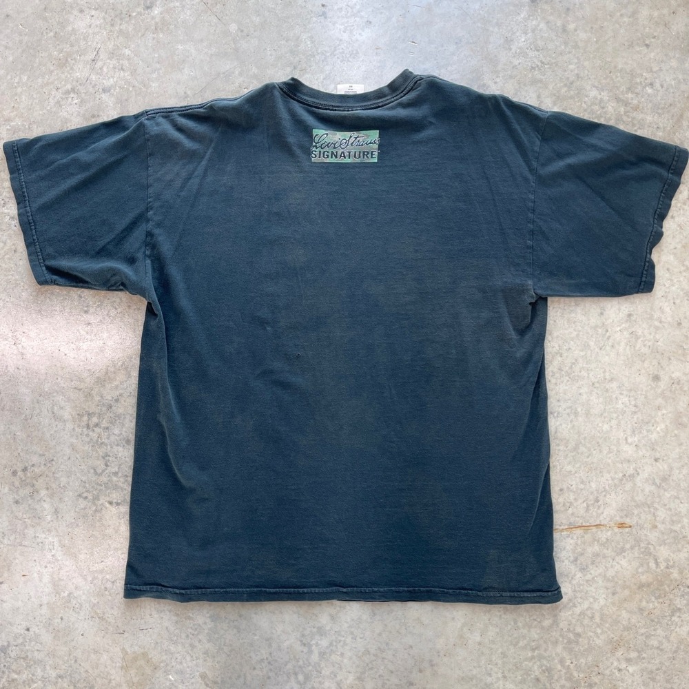 Levi Strauss Signature T-Shirt Mens XL Black Camo Box Logo Graphic Tee - Picture 2 of 8